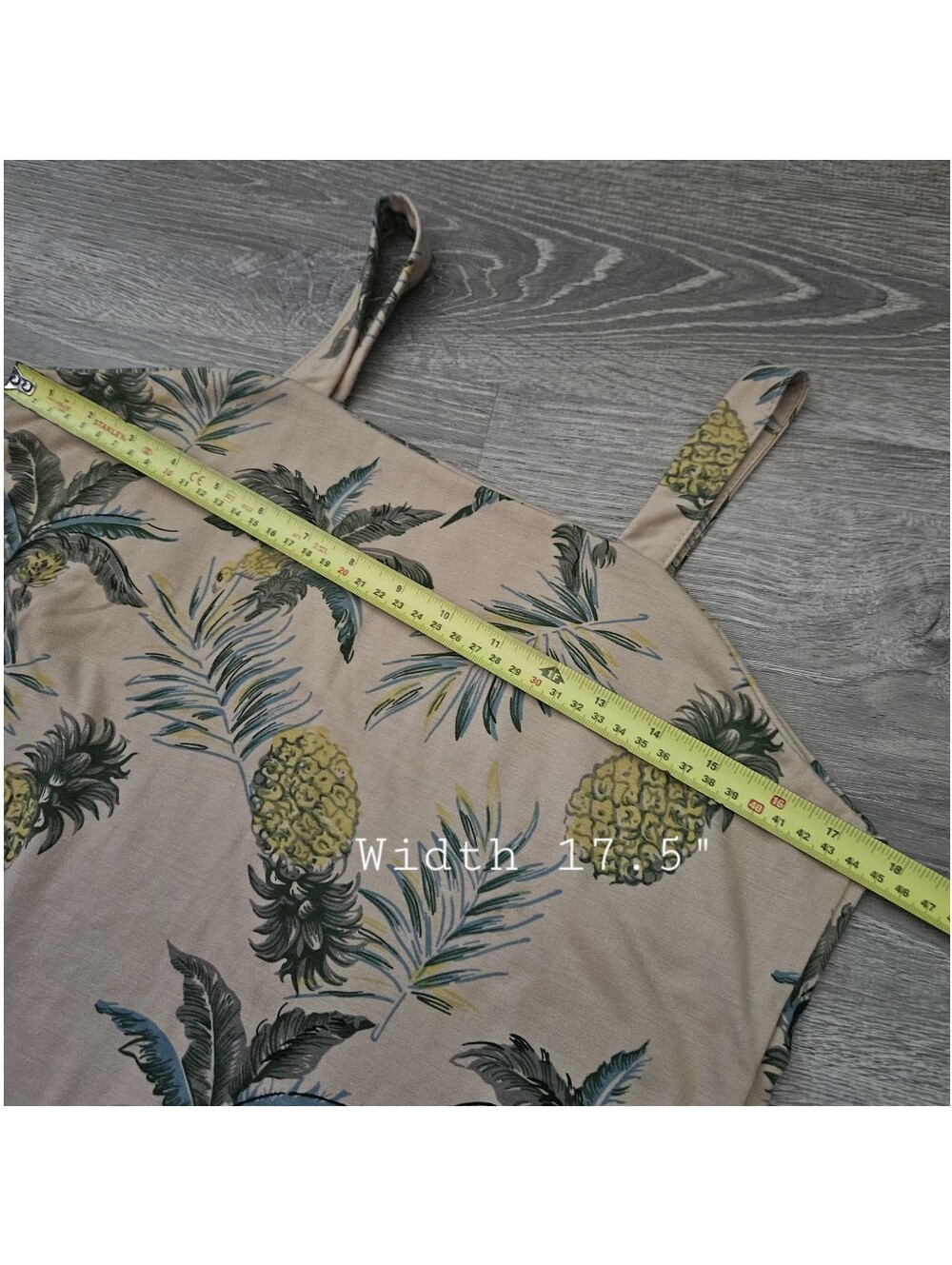 Y2K Tropical Pineapple Palm Tree Tank Top Boho Summer S/M - Picture 5 of 5